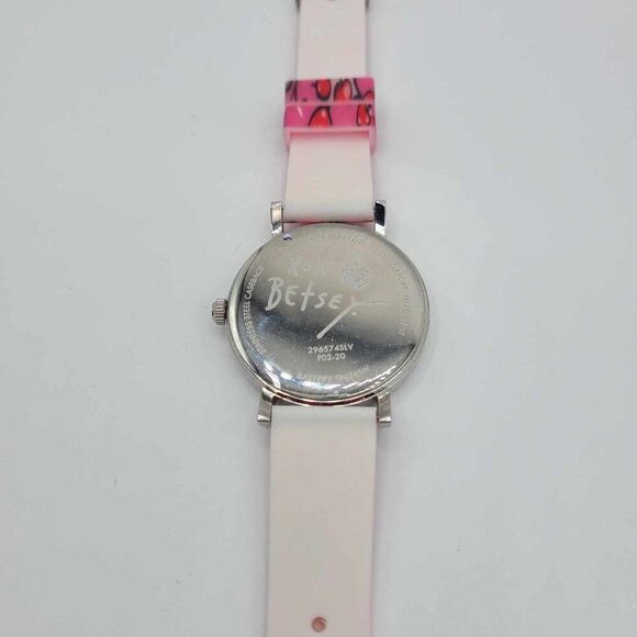 Betsey Johnson Red Cherries Nurses Watch NWOT! WORKS! - Picture 2 of 8